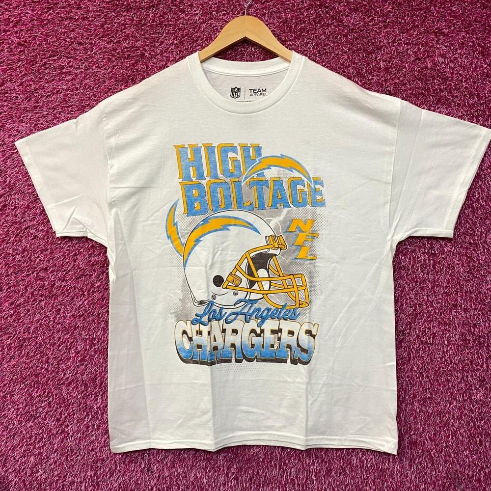 NFL Los Angeles Chargers High Voltage Retro Helmet Logo Graphic TShirt XL Unisex T-Shirt XL