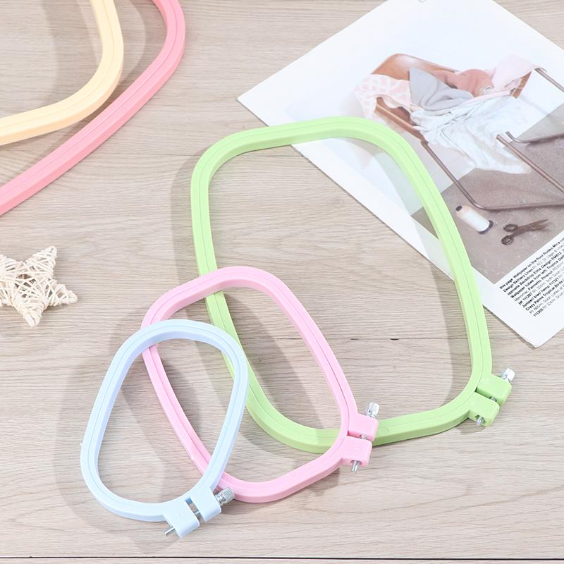 5 Size Plastic Diy Embroidery Hoops Square Shape Cross Stitch Hoops Frame Ring