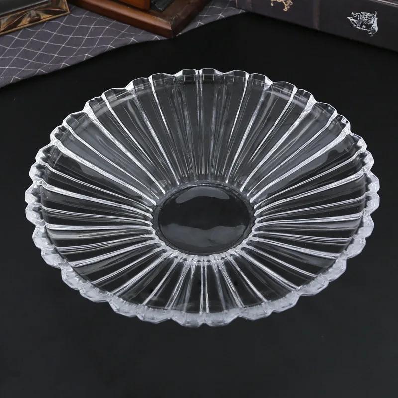 Järn Metall Kristallglas Fruktskål Hem Vardagsrum Te Bord Hem Förvaringsbricka Dekoration