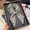 2025 New Fashion 70X70cm Women's Scarf Silk Leopard Print Scarf Square Shawl Decorative Headband Neck Luxury Design Bandana