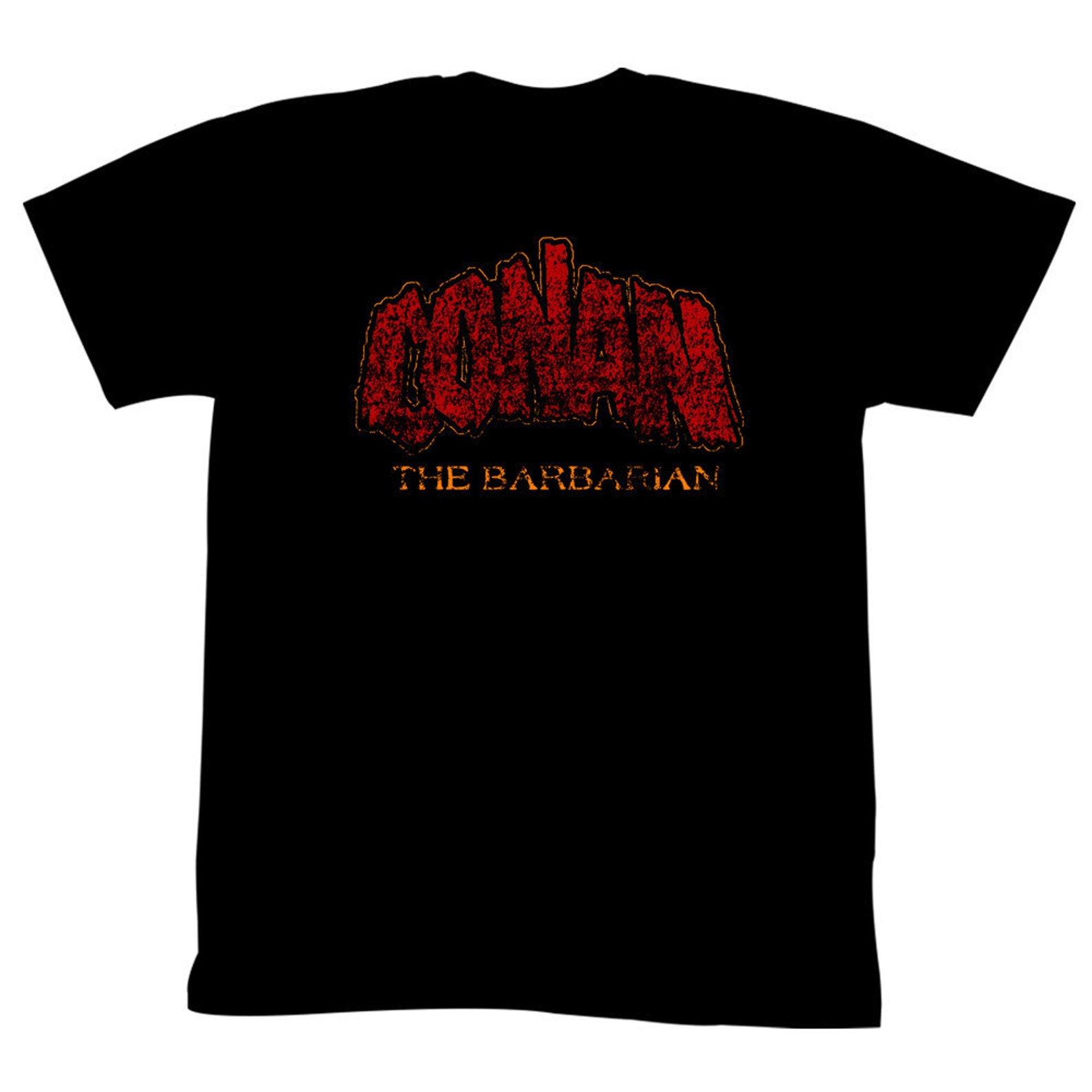 Conan The Barbarian Distressed Logo Black Adult T-Shirt S