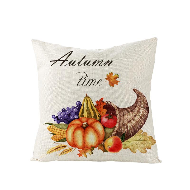 APolyester Pillowcase New Autumn Pumpkin Print Sofa Pillow Cushion Home Cushion
