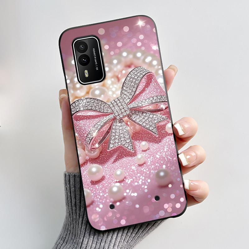 Casing For Nokia XR21 Case Aesthetic Fashion Cute Cat Astronaut Cartoon Black TPU Silicone Soft Shockproof Phone Case Back Cover