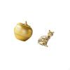 Cat Resin Figurine Modern Fruit Animal Sculpture Art Ornament for Tabletop Bookshelf Dining Room