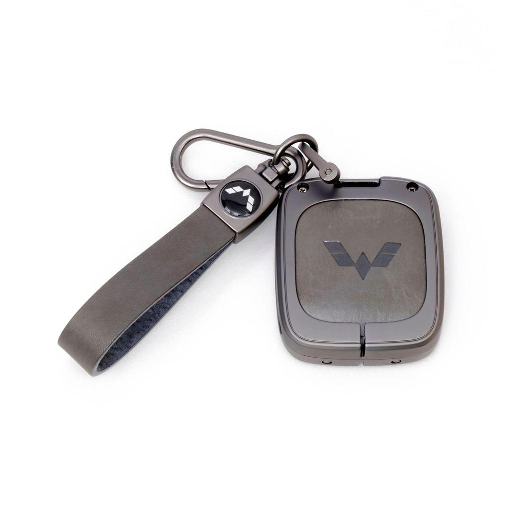 Wuling Hongguang Mini Leather Key Case – Genuine Leather Key Protection with Metal Buckle