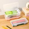 Pencil Case Transparent Can Be Superimposed Large Capacity Student Pencil Case Multi-functional Sketch Art Brush Storage Box