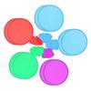 Round Fans Foldable Flying Discs for Kids Polyester 45Pcs Outdoor Toys