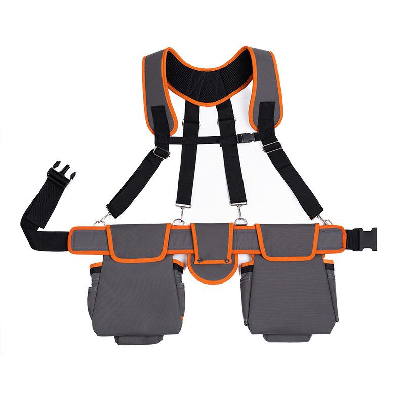 Tool bags consisting of 2 large fanny packs, 1 small fanny pack, and a shoulder strap.