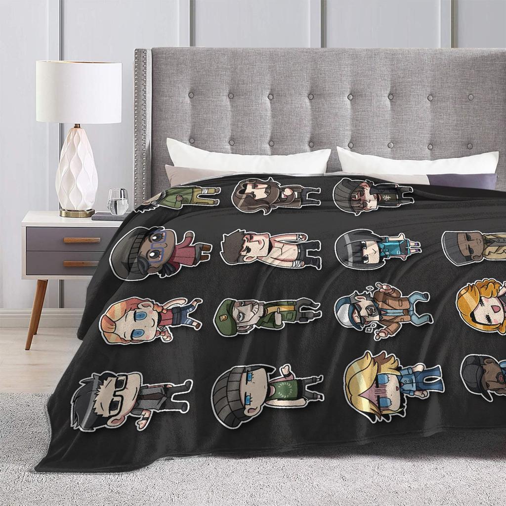 Dead by Daylights Charaktere Weiche Decke Studenten Plüsch Überwurfdecke Lustige Couch Bett Flanell Bettdecke Sofa Bettbezug