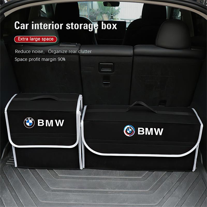 Car Trunk Organizer Box Large Capacity Auto Storage Bag For BMW E46 E90 E60 F30 F10 E39 E36 F20 G30 G20 E87 E92 E91 E30 Sticker BM5