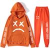 Autumn Winter Lil Peep "The Peep Show" Graphic Printed Hoodies Sweatpants Set Fashionable Casual Warm Sports Long Sleeved Pants Men's Sport Wear