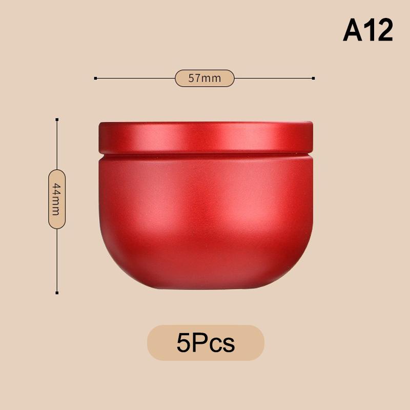 1/5Pcs Portable Tea Canister Mini Empty Pot Tea Box Candy Round Cans Thickened Iron Herb Sealing Jar Spice Storage Organizer