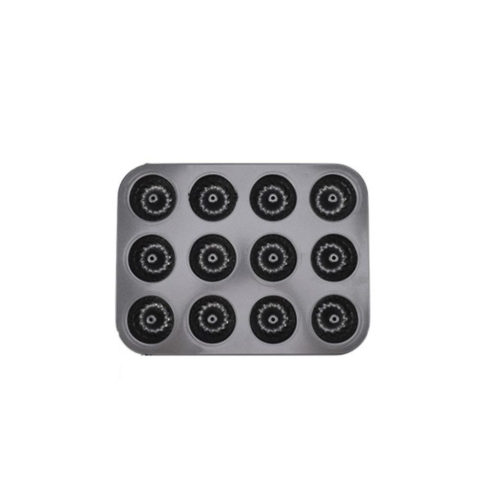 12-Cavity Mini Fluted Tube Cake Pan Non-stick Cupcake Baking Pan Pumpkin Cake Baking Mold Muffin