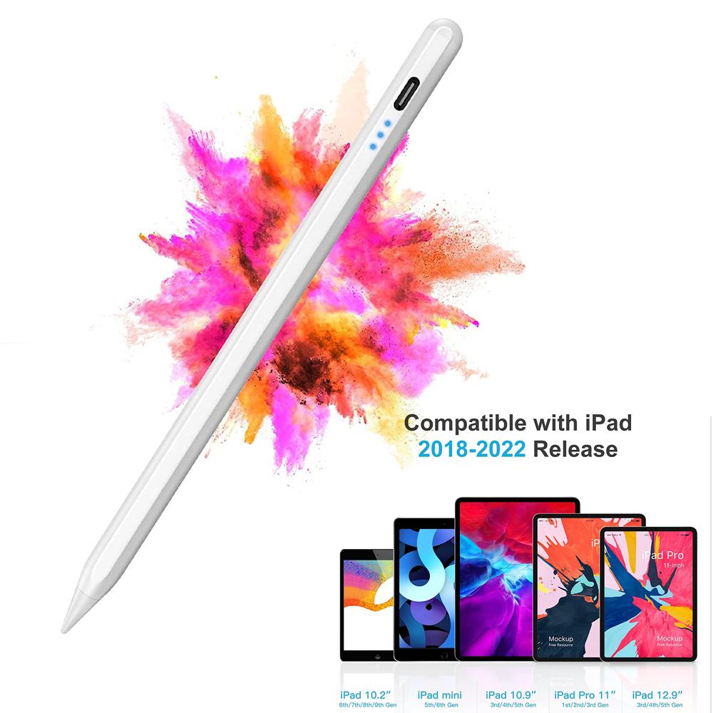 

Стилус, совместимый с Apple iPad (2018-2022 гг.), Распознавание ладони и обнаружение наклона, Активный стилус для iPad Air 5/4/3 поколения, iPad 9/8/7/6 поколения