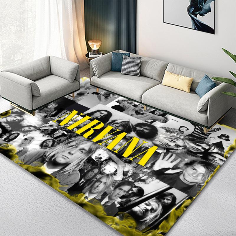 Nirvana Teppich für Wohnzimmer Schlafzimmer Zuhause Sofadekoration, Kinder Spiel rutschfeste Bodenmatte