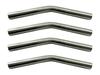 BRIGHTZ 42mm Diameter Stainless Steel Bent Set 30° Pipe, 1.2mm Thick, 4-Piece [CUR-PIPE-010-4PC]