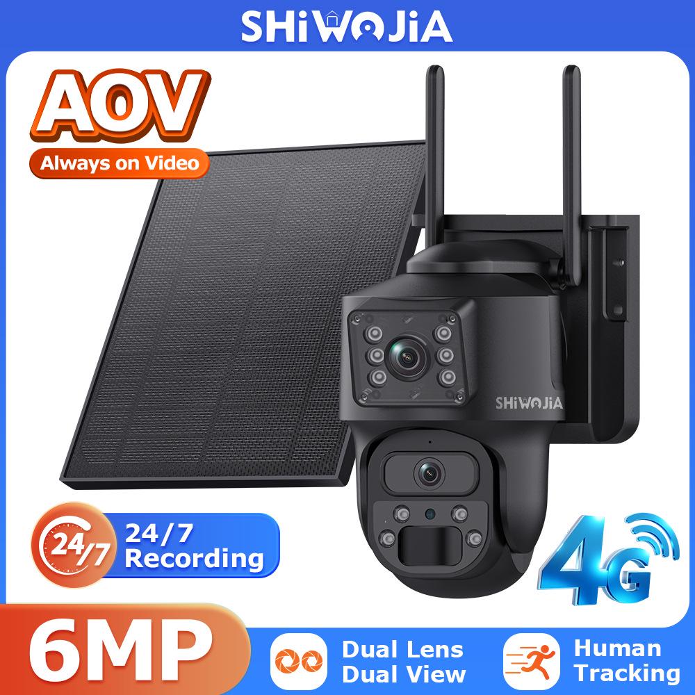 AOV Solar 4G Low-Power Camera with 24/7 Full-Color Night Vision & Extended Recording