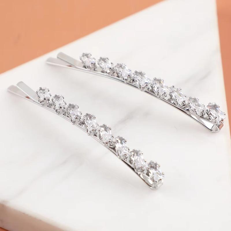 4 Stück Glitzernder Diamant Ein Wort Clip Gold Silber Haarspange Seite Gebrochene Haarspange Temperament Dekoration Haarschmuck