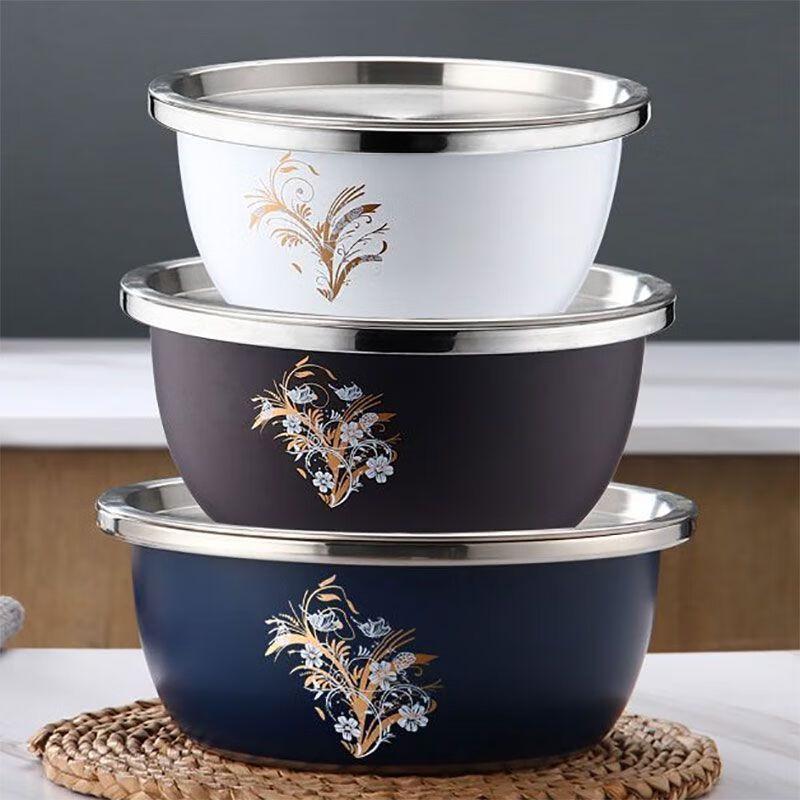 LISM 3-Piece Floral Kitchen Mixing Bowl Set