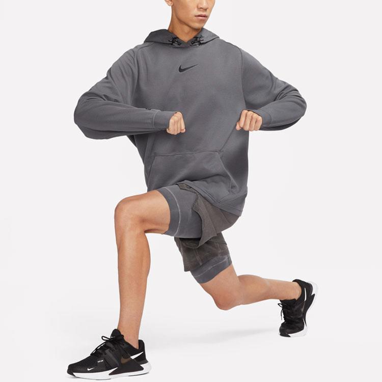 Nike Pro Knit Training Hoodie With Breathable Design Men Tops Gray DM5890-068