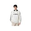 Li Ning Sports Lifestyle Series Letter Print Fleece Pullover Sweatshirt Unisex Sweatshirt Off-White AWDTB35-1