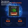 48W Voltmeter USB 18W + Type C 30W Fast car charger 12V-24V for toyota Power Socket Quick charging voltmeter Accessories