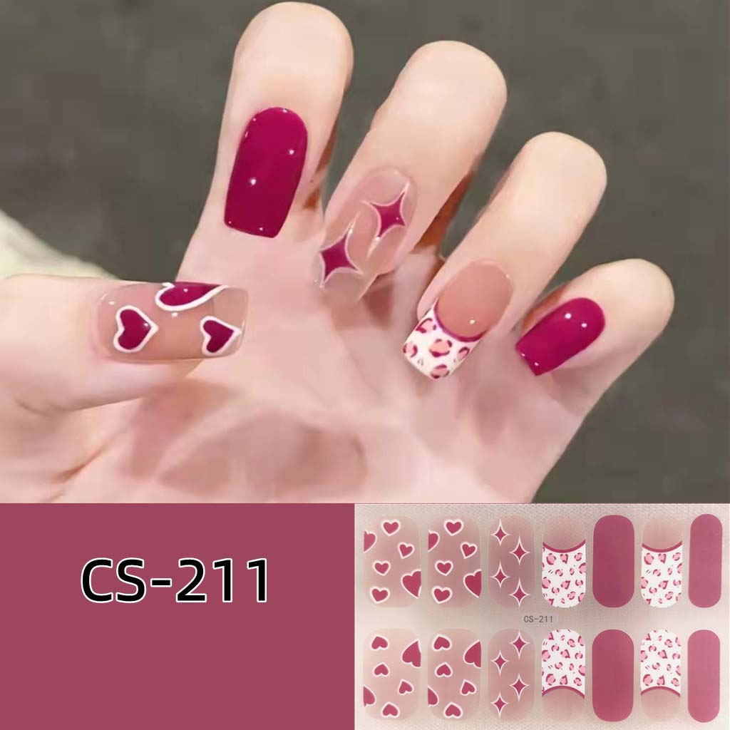 CS Waterproof and No-bake Gel Nail Polish Film All Stick Japanese and Korean Wind Spring and Summer Nail Wrap Paper Nail Wrap Paper
