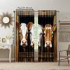 2 szt., wszechstronne poliestrowe przezroczyste zasłony do dekoracji domu Uroczy Czterogłowy Osioł do użytku w sypialniach i salonach