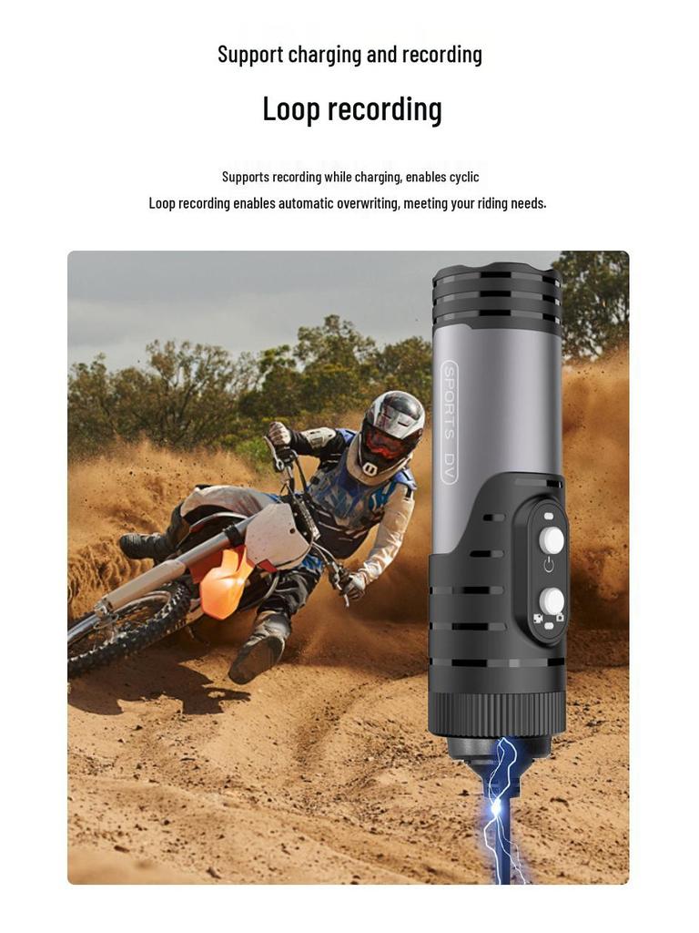 DV5000 HD Helmet Camcorder: Flashlight Style for Motorcycle/Bicycle Outdoor Action Recording