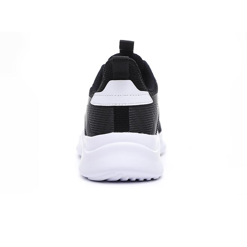 Hongxing Erke Simple Breathable Shock Absorbing Wear Resistant Low Top Running Shoes Men sneakers Black White V1121203482-004