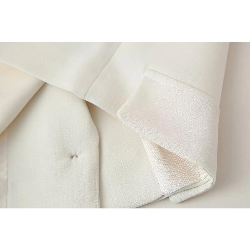 Sommerhosen-Set für Damen, Revers, ärmellos, kurze Weste, Top, schick, elegant, formeller Stil, Damen, weite Beine, lange Hose