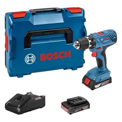 Bosch GSR 18V-21 Cordless Drill Driver + 2 X 2Ah Batteries + Charger + L-BOXX Case - BOSCH - 06019H1008