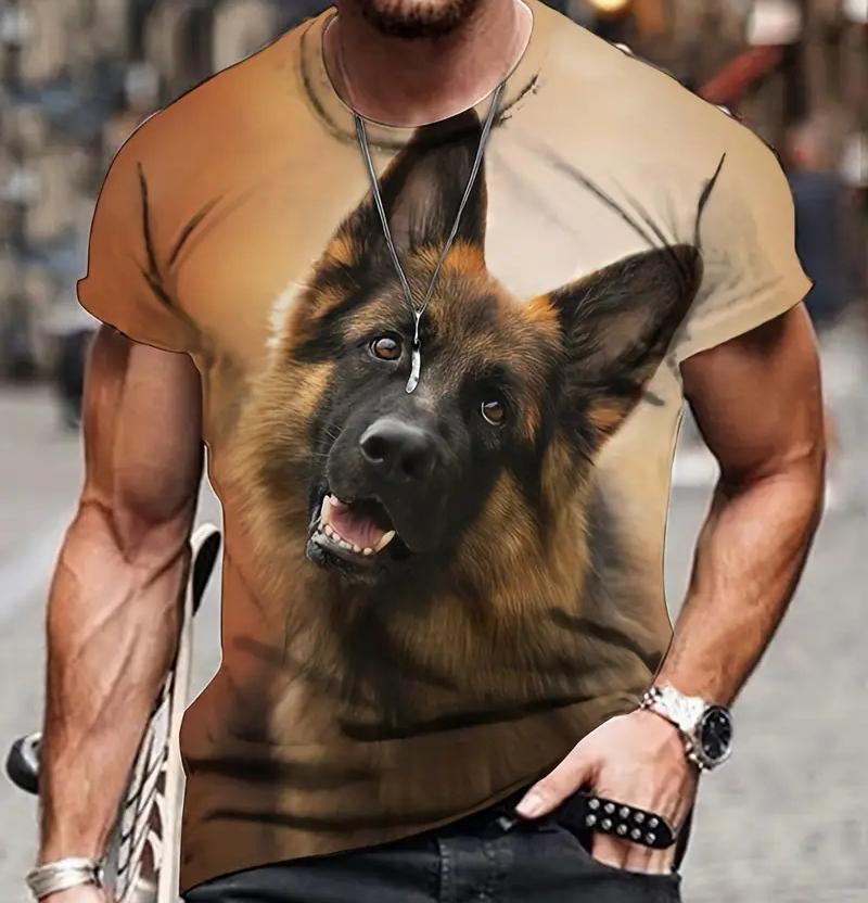 XXS-6XL Plus Size Men's Print T-Shirt Casual Short Sleeve Tops Tees Round Neck T-shirts For Men Funny Animal Dog Graphic T Shirt