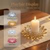 Thicken Lotus Candle Holder Non-slip Clear Lotus Figurine Exquisite Crystal Lotus Ornament  Gift