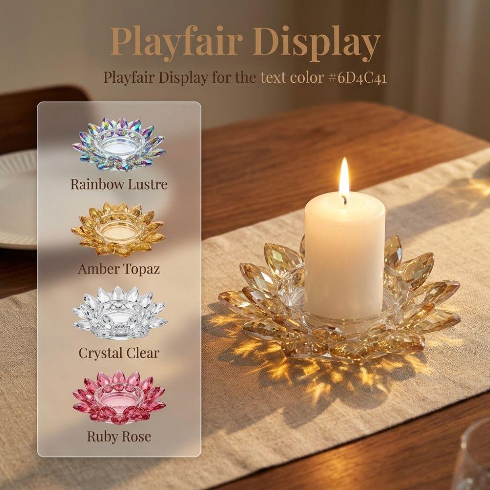 Thicken Lotus Candle Holder Non-slip Clear Lotus Figurine Exquisite Crystal Lotus Ornament Gift