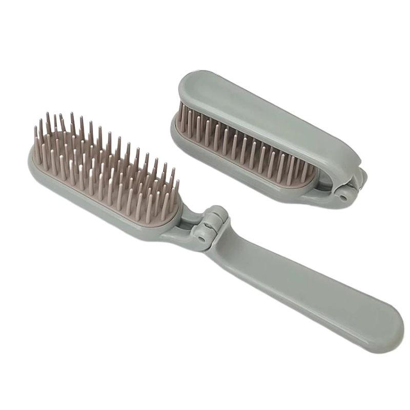 

BEPAN Travel Foldable Hair Comb Detangling Soft Teeth Anti Static Massage Combs Double ed Pocket Size Hairdress Styling Combs синій