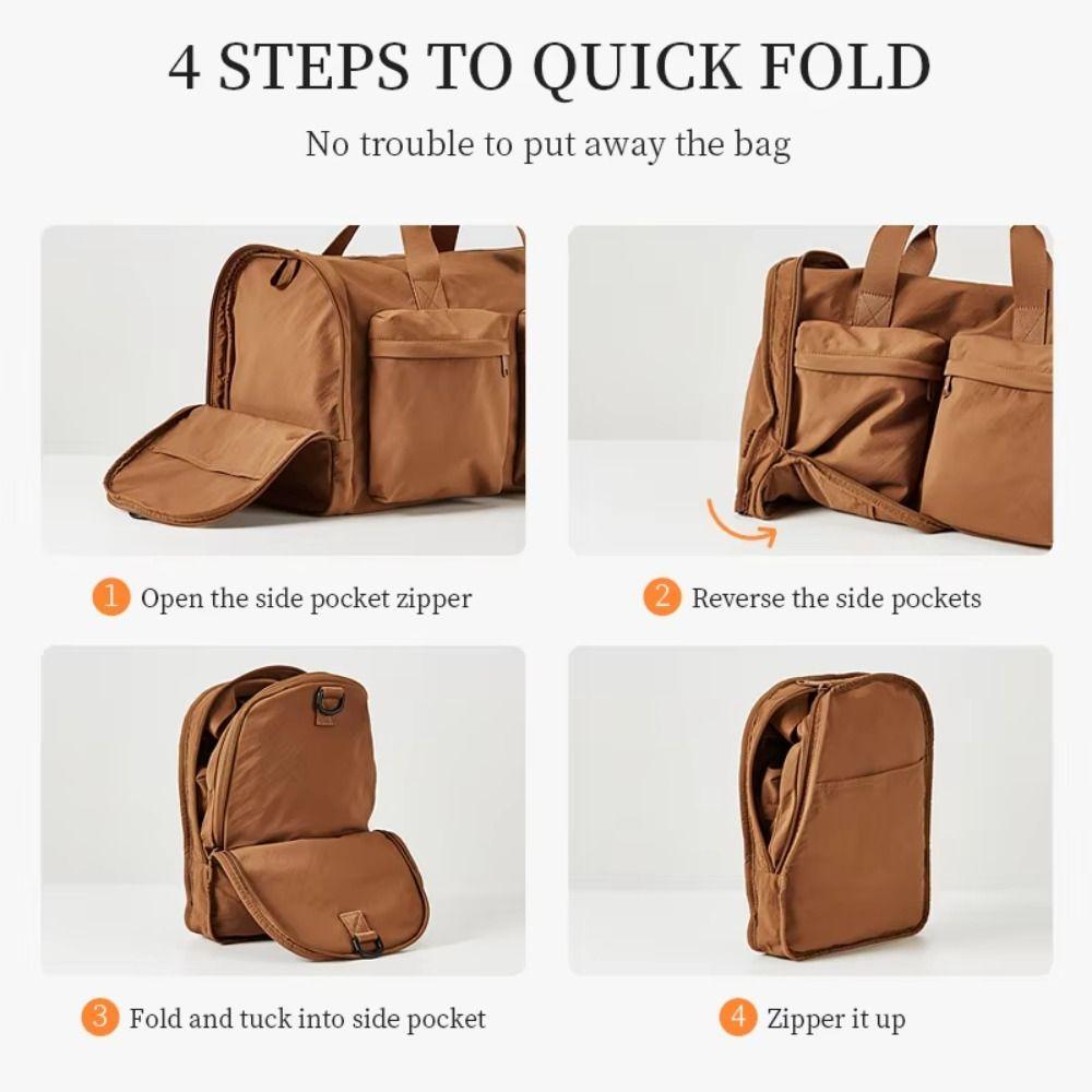 Large Capacity Gym Luggage Shoulder Bag Folding Carry-On Crossbody Bag Sports Fitness Bag  Swimming