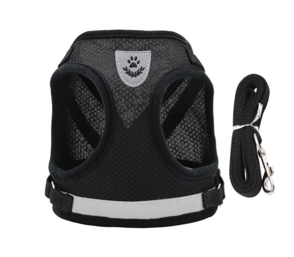 

Шлейка для собаки кошки, устойчивая к побегу, дышащий поводок для прогулок на улице, легкий контроль, поводок для домашней собаки кошки, светоотражающая шлейка M