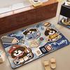 Cartoon Denim Style Non-Slip Absorbent Floor Mat for Bathroom - Easy To Clean