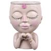 Face Planter Pot Resin Love Style Lady Head Succulent Planter Women Face Flower Pot with Drainage
