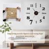 Silent Digital Wall Clock DIY Hanging Watch Simple Mute Clock  Bedroom