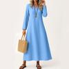 Dress For Women Long Boho Beach Dress Elegant Maxi Dress V-Neck Long Sleeve Dress
