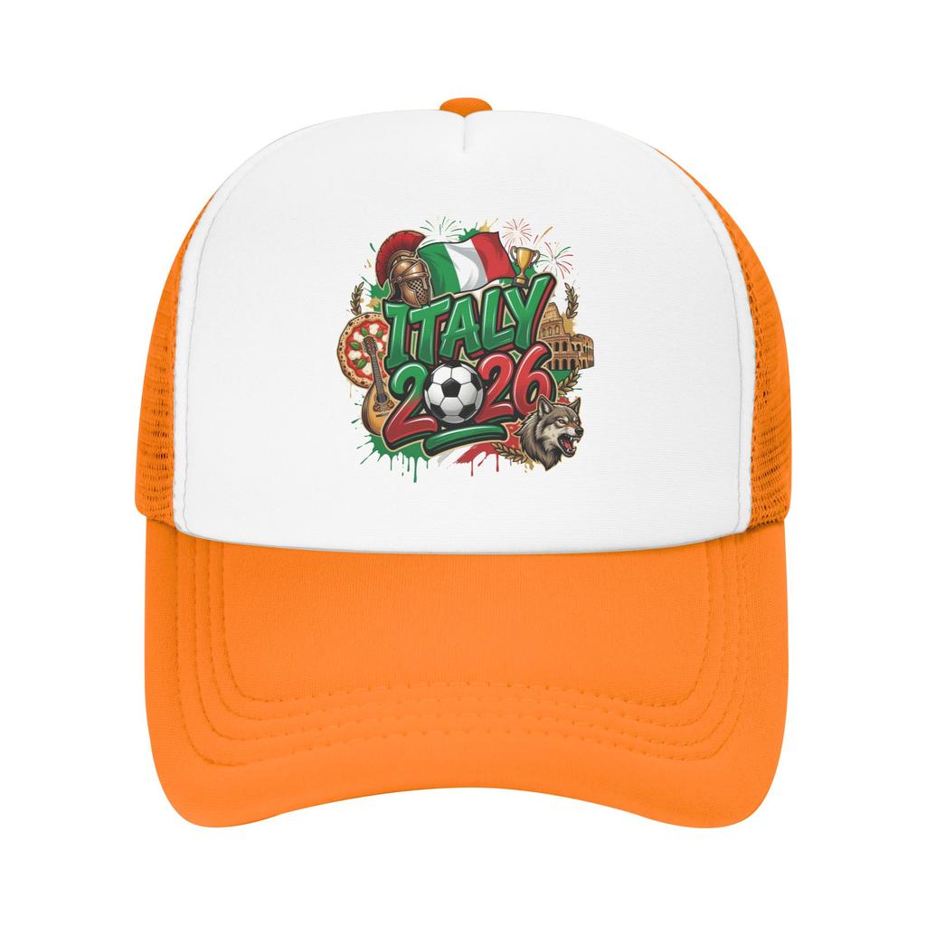 Italy Football Match Mesh Baseball Caps Unisex Women Outdoor Trucker Hat Hats Adjustable Summer Trucker Caps