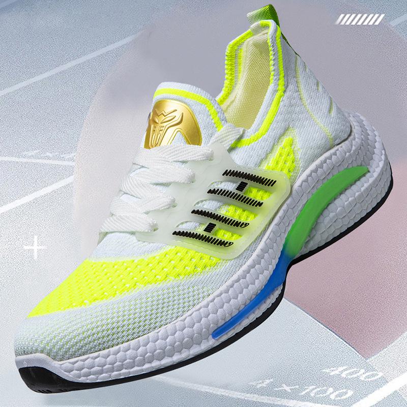 

Sneakers Men s Spring Summer Fashion Running Shoes Flying Weaving Trend Breathable Casual Shoes Large Size Men s Shoes 39 зелёный