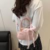 Y2k Bow Crossbody Bag Korean Commute Handbag Niche Lace Ribbons Boston Bag  Women