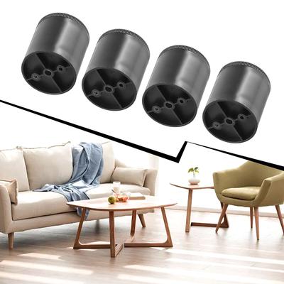 Conjunto de 4 Peças de Capas para Pés de Móveis Redondas Altura Perna de Sofá Pés de Armário Plástico Ajustável Pernas de Mesa de Armário Pés de Sofá Móveis