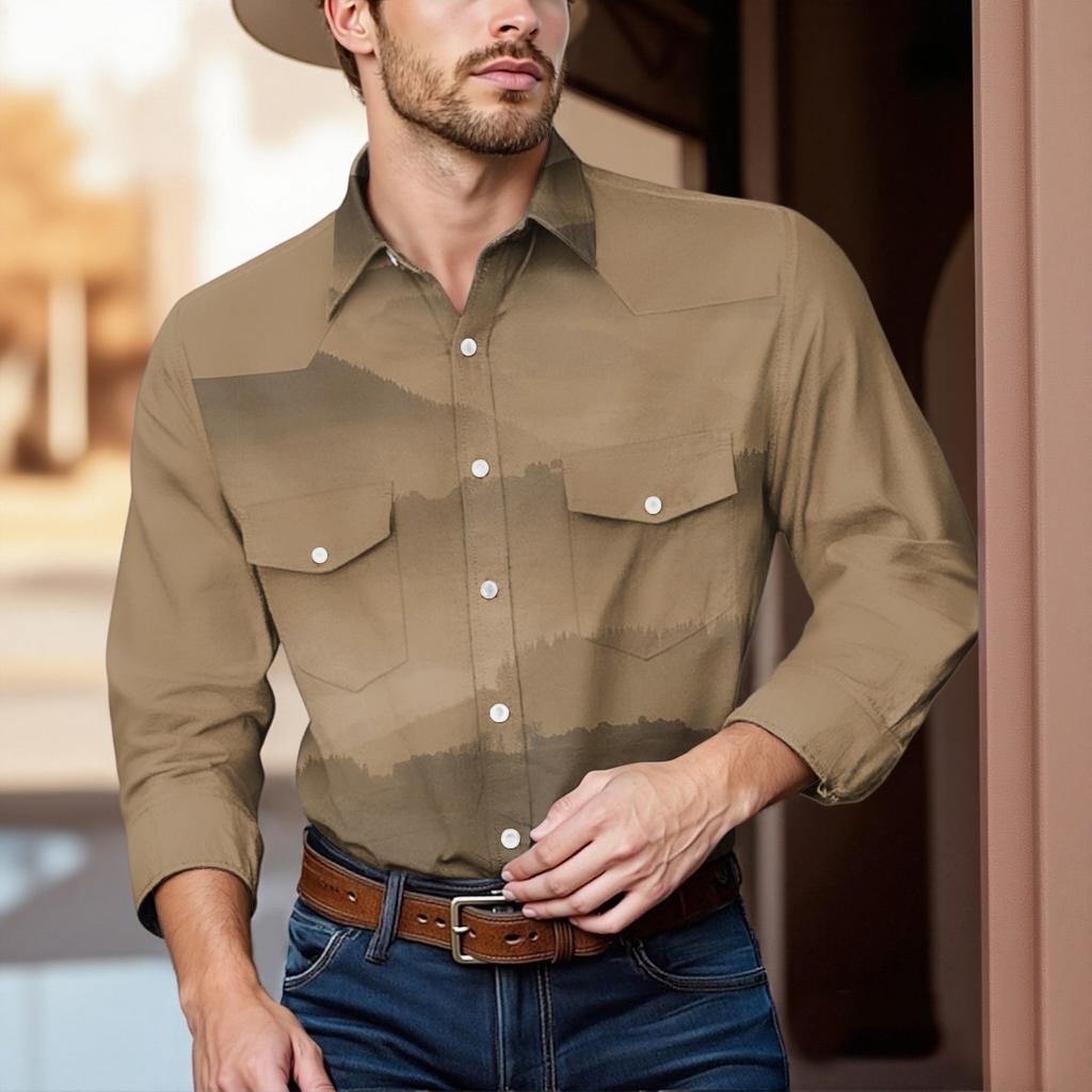 Men'S Fashionable Lapel And Shoulder Length Short Sleeved Casual Top