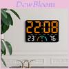 Digital Led Wall Clock With Temperature Calendar Alarm For Living Room Decor