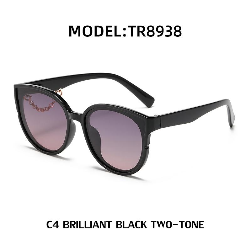 

JYL TS Unisex Korean Cat-Eye Polarized - Chain-Attached Trendy Shades 8938 c-1359 gamboge