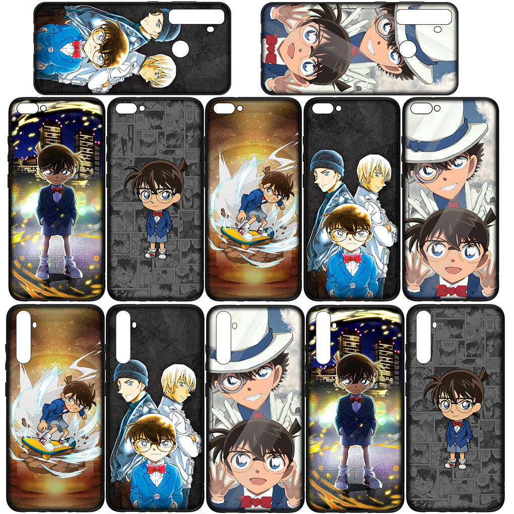 Cover for iPhone 17 16 15 Xiaomi Poco Redmi Note 14 13 12 11 Pro Max 9 16e Samsung Galaxy S25 S24 S23 OPPO Huawei Cartoon Detective Conan Phone Case